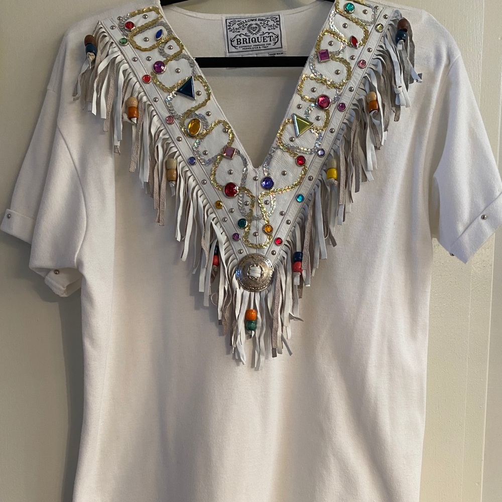 Vintage Bellows Brut Briquet Western Inspired Top